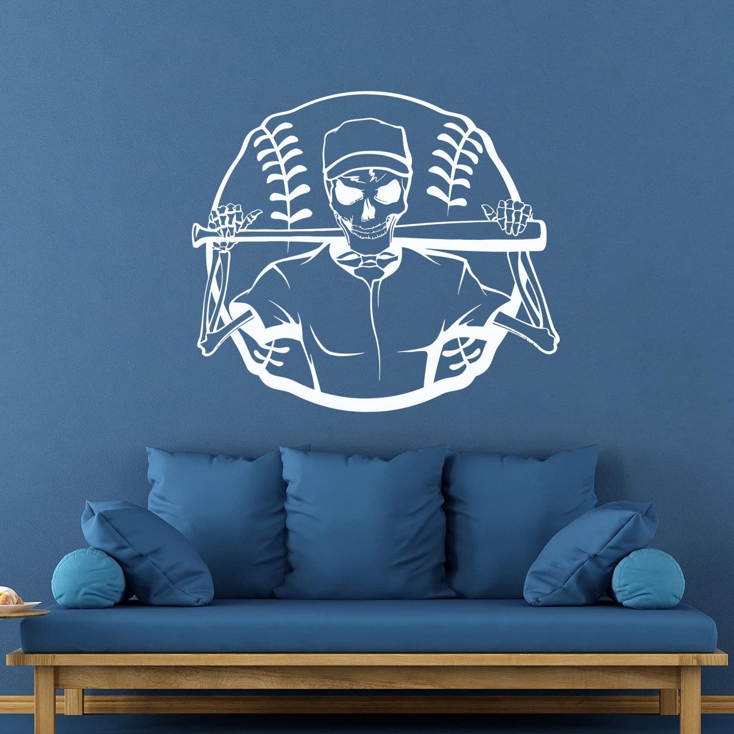 Lettering Stickers Skeleton Baseball Ball Sports Art Mural Painting