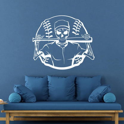 Lettering Stickers Skeleton Baseball Ball Sports Art Mural Painting