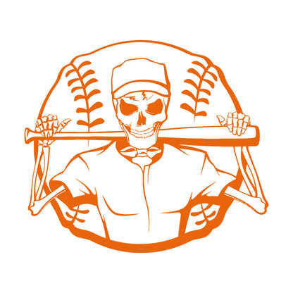 Lettering Stickers Skeleton Baseball Ball Sports Art Mural Painting