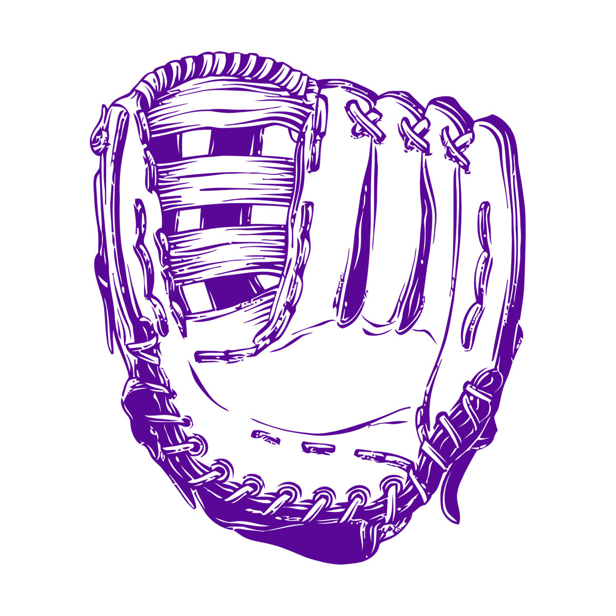 Wall Decals Paster Paper Sketch Baseball Glove Hand Drawn Sports Fan Multiple Size Options