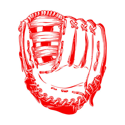 Wall Decals Paster Paper Sketch Baseball Glove Hand Drawn Sports Fan Multiple Size Options