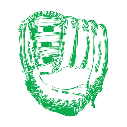 Wall Decals Paster Paper Sketch Baseball Glove Hand Drawn Sports Fan Multiple Size Options
