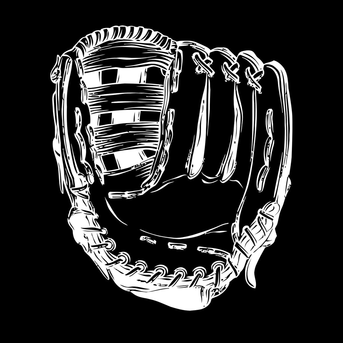Wall Decals Paster Paper Sketch Baseball Glove Hand Drawn Sports Fan Multiple Size Options