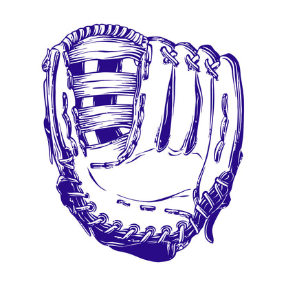 Wall Decals Paster Paper Sketch Baseball Glove Hand Drawn Sports Fan Multiple Size Options