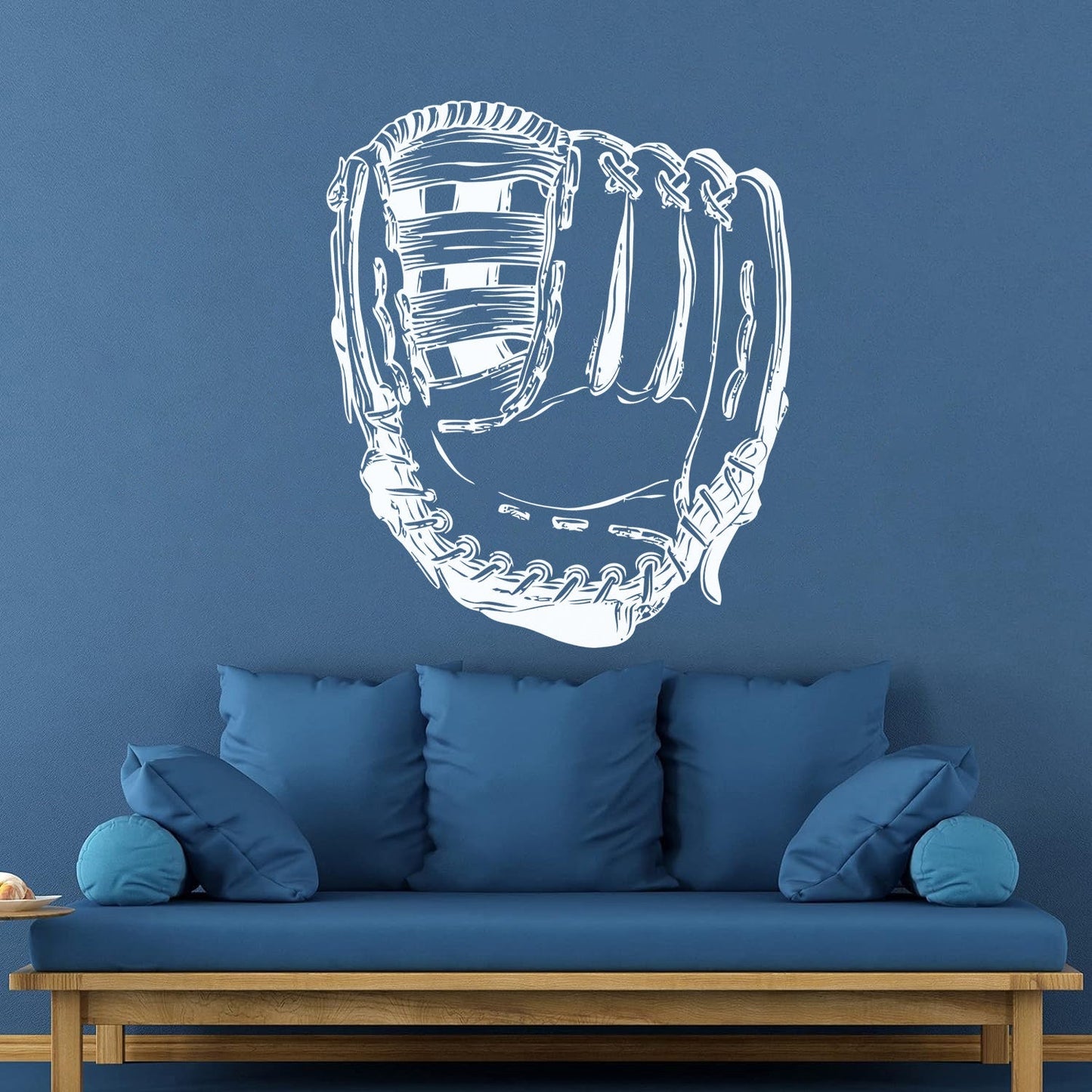 Wall Decals Paster Paper Sketch Baseball Glove Hand Drawn Sports Fan Multiple Size Options