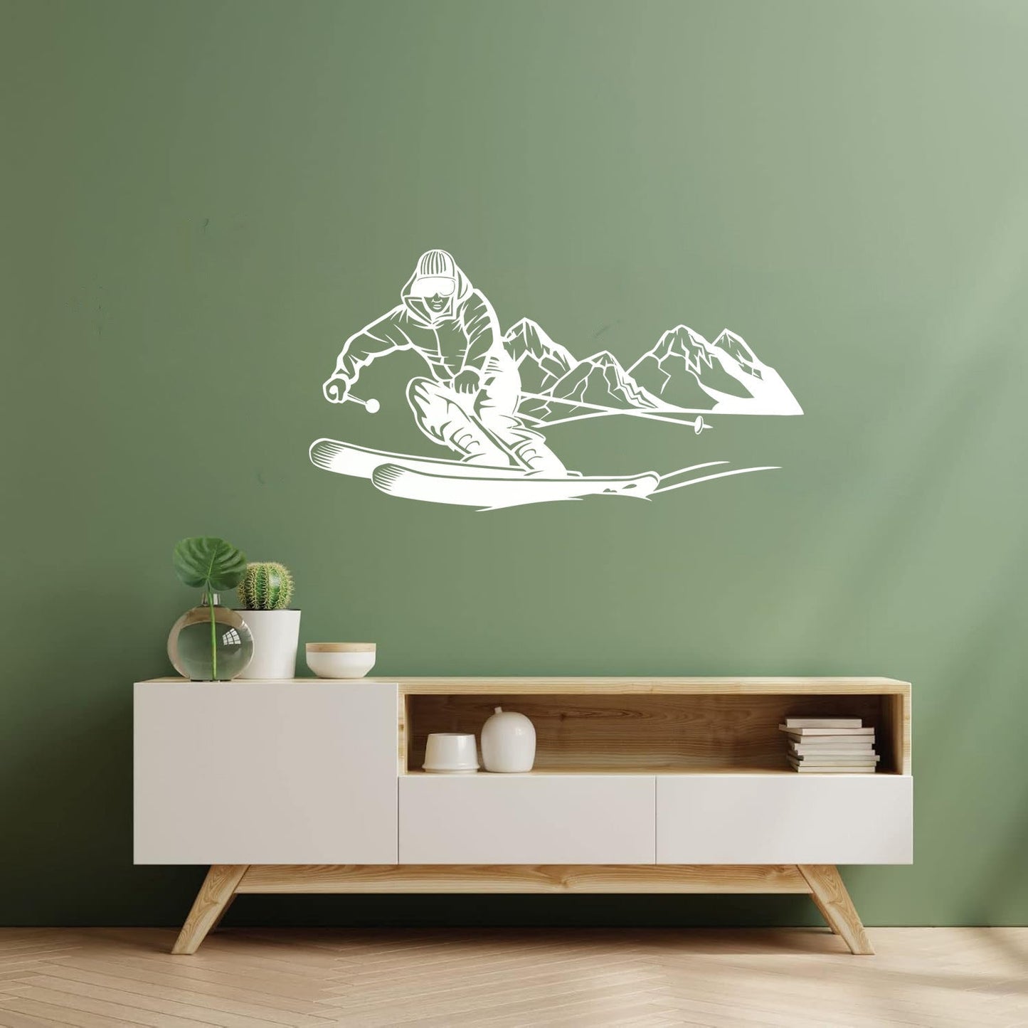 Skiing Skier Extreme Adventure Mountain Sport Wall Decals It Won'T Fall Off