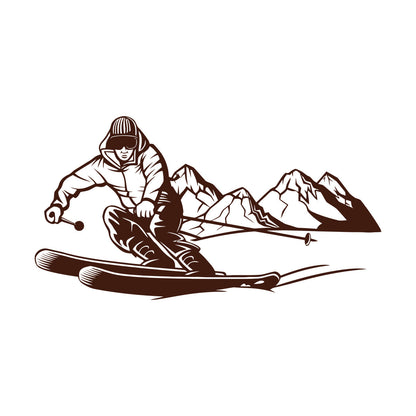 Skiing Skier Extreme Adventure Mountain Sport Wall Decals It Won'T Fall Off