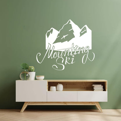 Sky Mountain Ski Skiing Sports Fine Carving Stickers Window Decals
