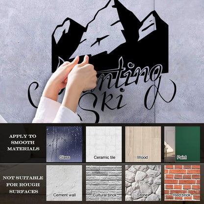 Sky Mountain Ski Skiing Sports Fine Carving Stickers Window Decals