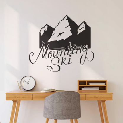 Sky Mountain Ski Skiing Sports Fine Carving Stickers Window Decals