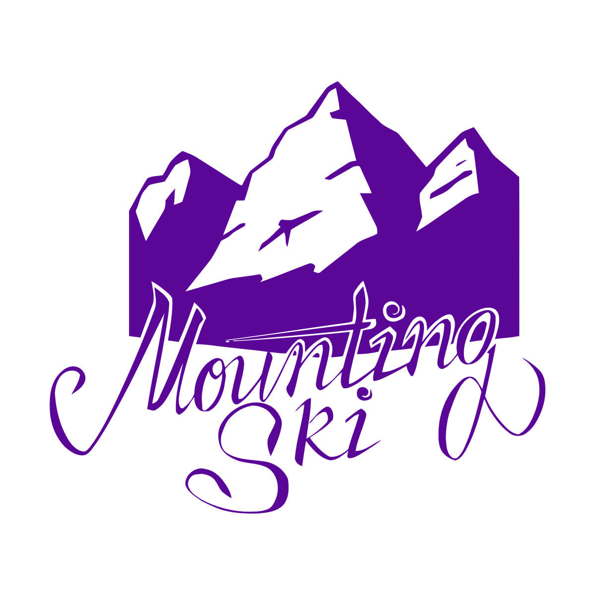 Sky Mountain Ski Skiing Sports Fine Carving Stickers Window Decals