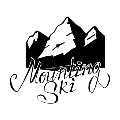 Sky Mountain Ski Skiing Sports Fine Carving Stickers Window Decals