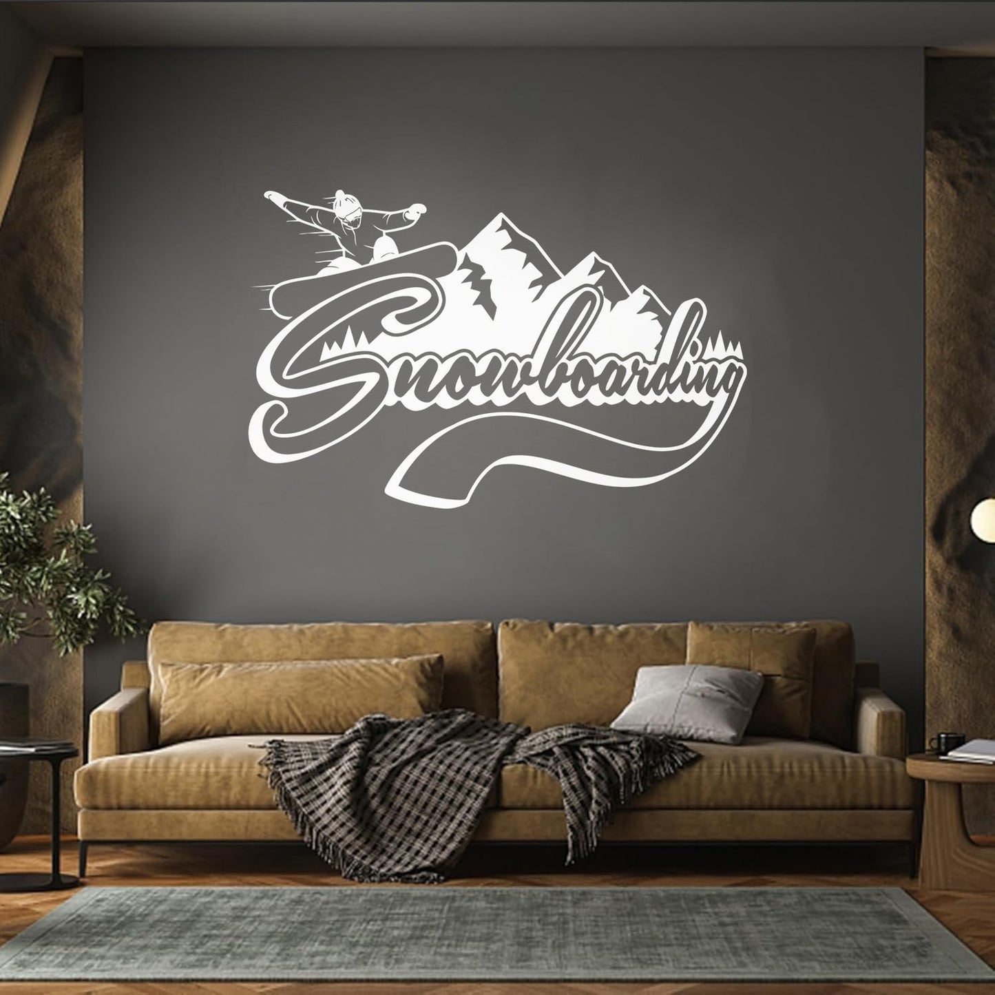 Lettering Decals Snowboarding Extreme Sports Mountains Self Adhesive