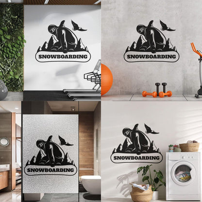 Wall Decals Paster Paper Snowboarding Mountain Extreme Sports Equipped With Transfer Film Kit
