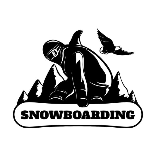 Wall Decals Paster Paper Snowboarding Mountain Extreme Sports Equipped With Transfer Film Kit