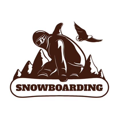 Wall Decals Paster Paper Snowboarding Mountain Extreme Sports Equipped With Transfer Film Kit