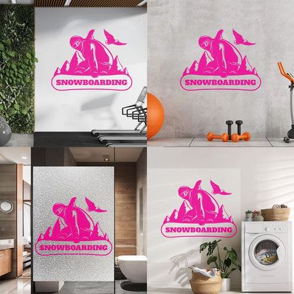 Wall Decals Paster Paper Snowboarding Mountain Extreme Sports Equipped With Transfer Film Kit