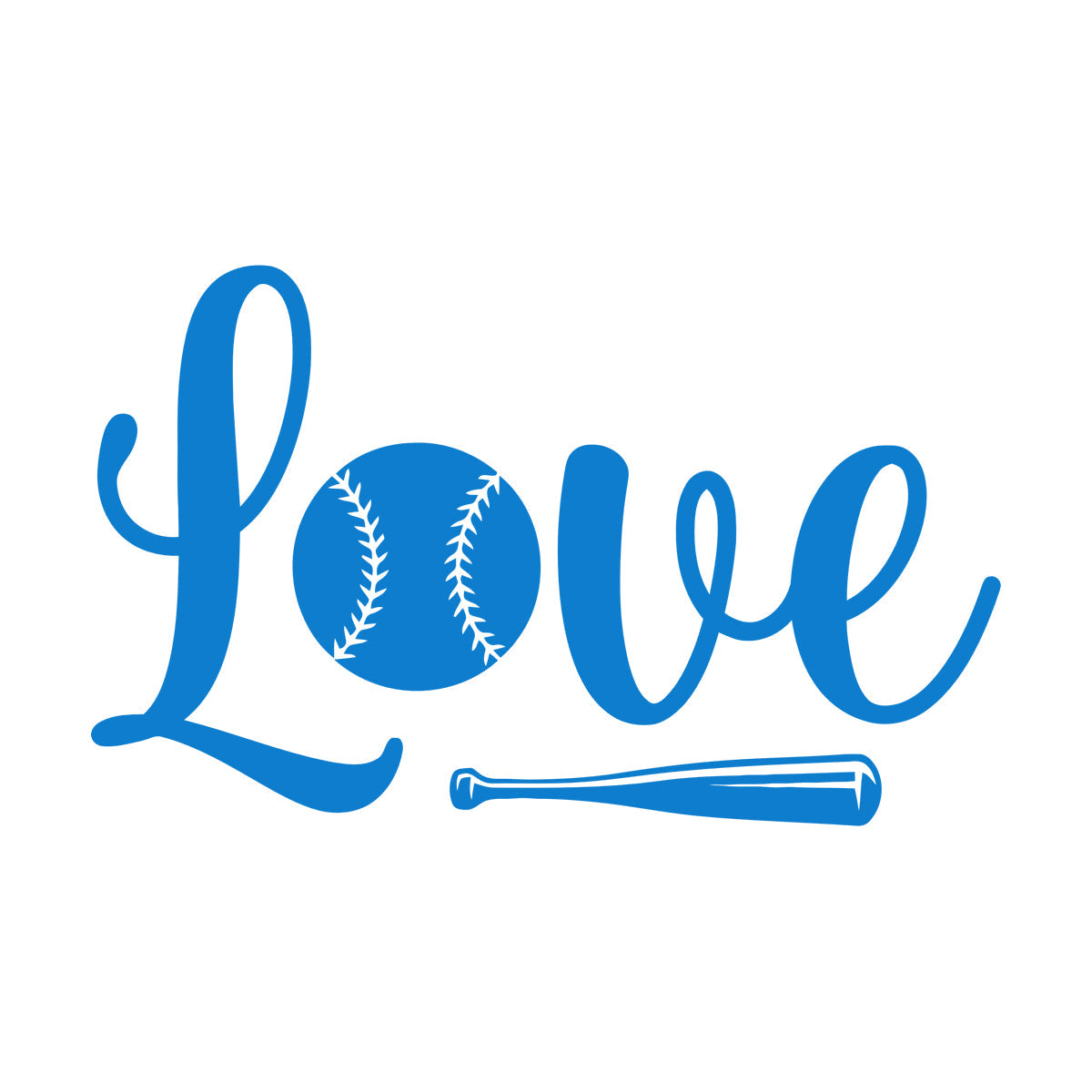 Softball Baseball Bat Love Sport Team Game Vinyl Wall Decals Multiple Size Options