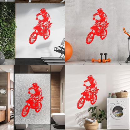 Wall Decals Paster Paper Speed Extreme Motocross Motorcycle Bike Biker Self Adhesive