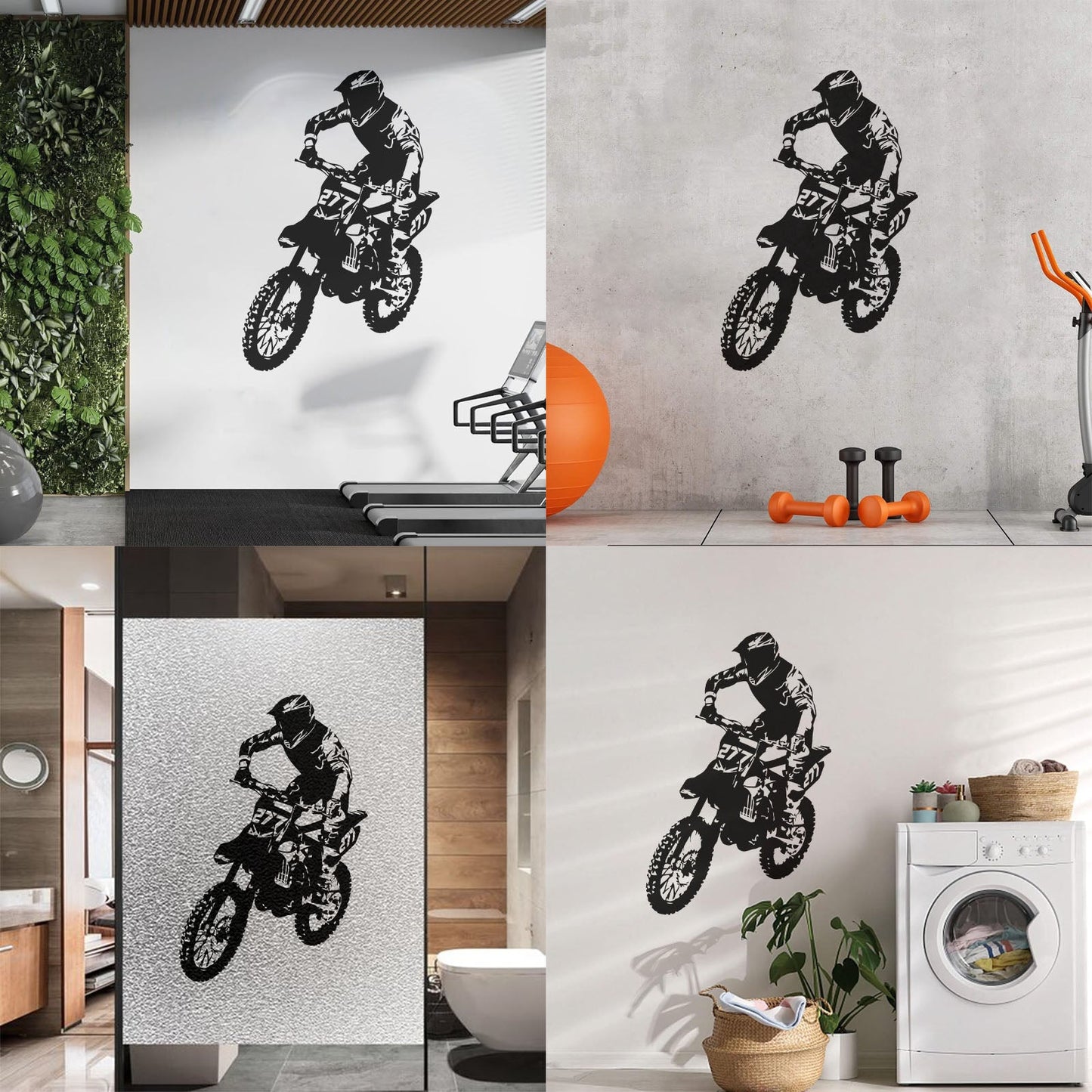 Wall Decals Paster Paper Speed Extreme Motocross Motorcycle Bike Biker Self Adhesive