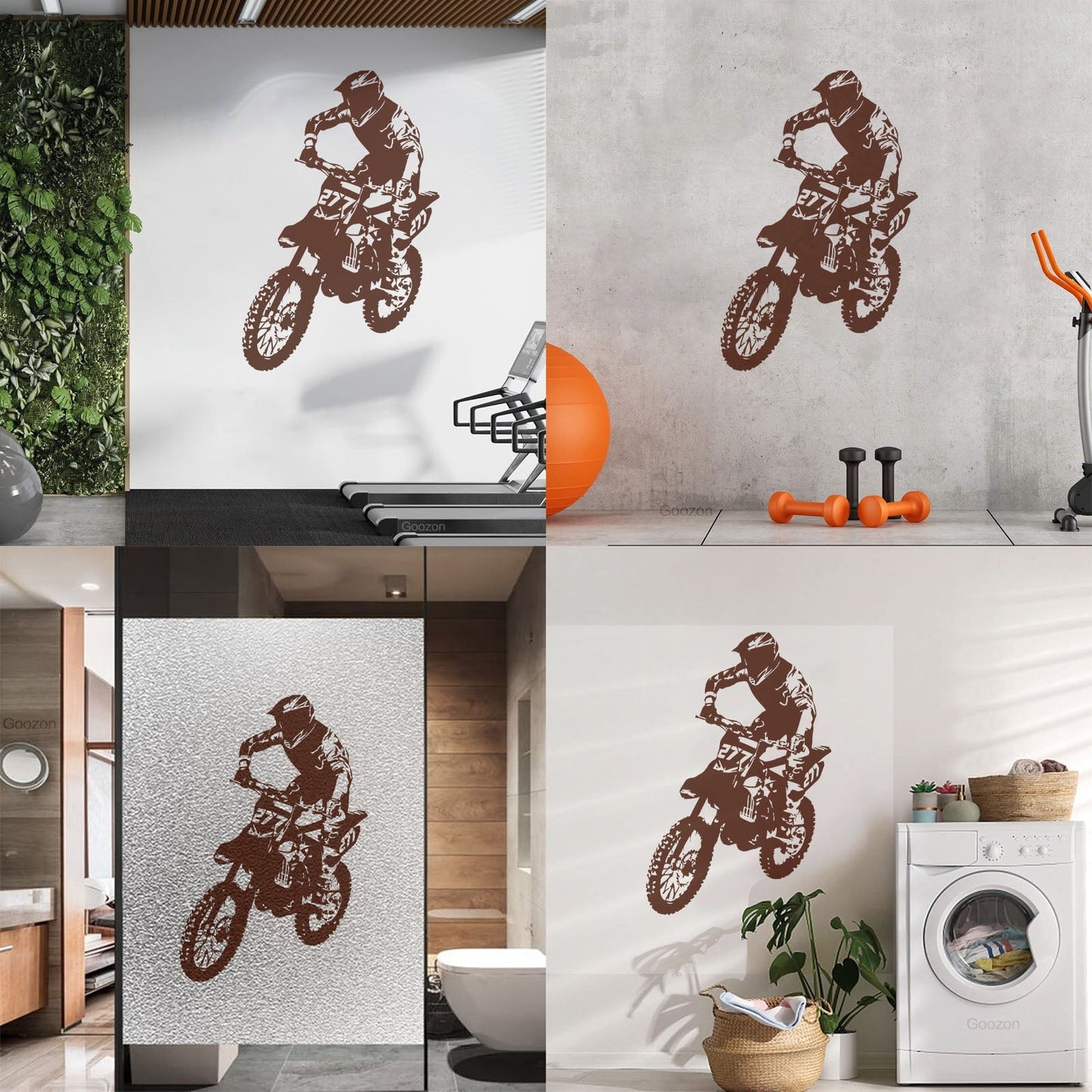 Wall Decals Paster Paper Speed Extreme Motocross Motorcycle Bike Biker Self Adhesive