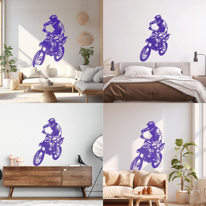 Wall Decals Paster Paper Speed Extreme Motocross Motorcycle Bike Biker Self Adhesive