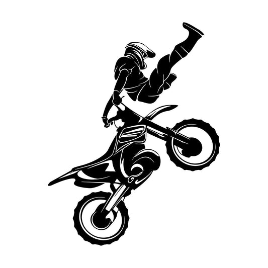 Vinyl Wall Stickers Speed Extreme Sport Biker Motor Race Do Not Damage The Wall Surface