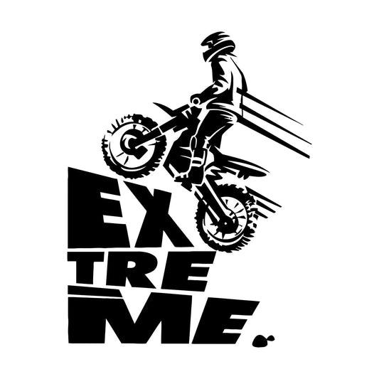 Wall Decals Speed Extreme Sport Motorcycle Biker Riding Multi Color Selection