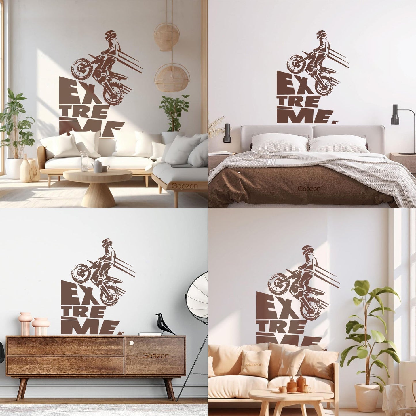 Wall Decals Speed Extreme Sport Motorcycle Biker Riding Multi Color Selection