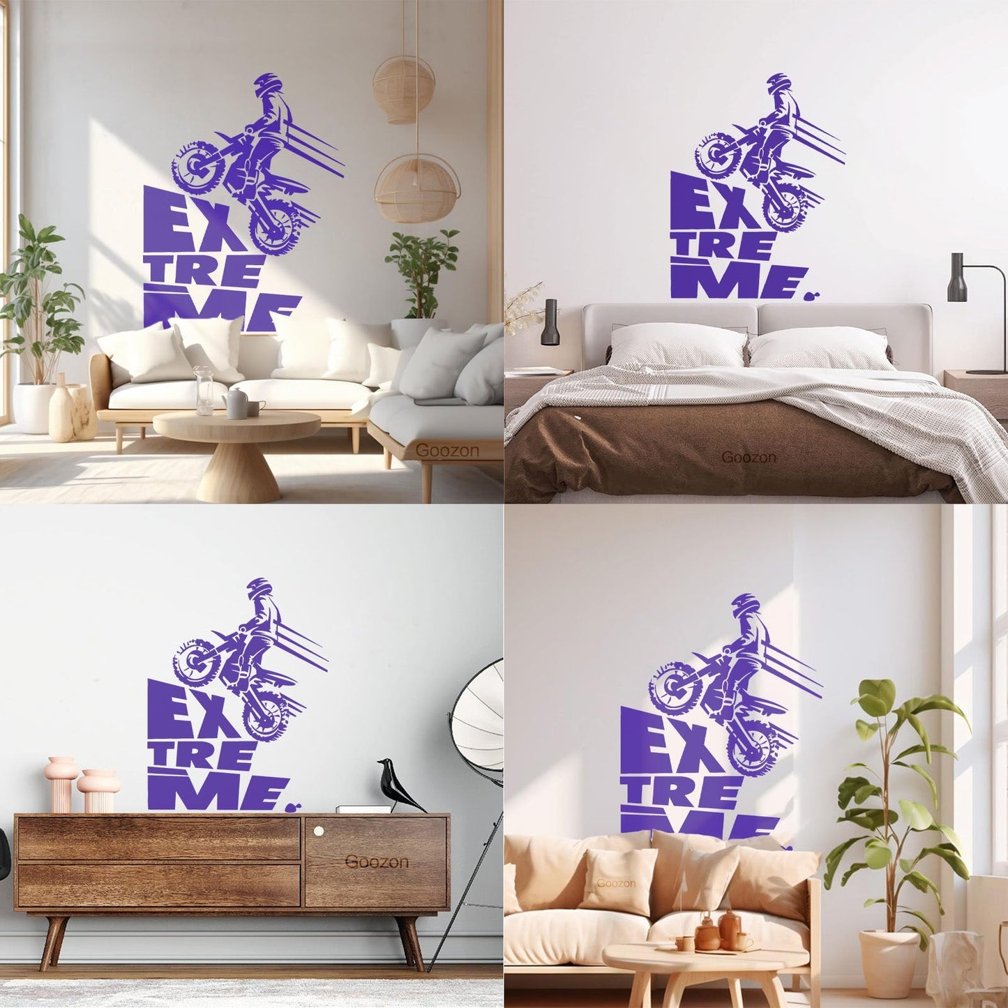 Wall Decals Speed Extreme Sport Motorcycle Biker Riding Multi Color Selection