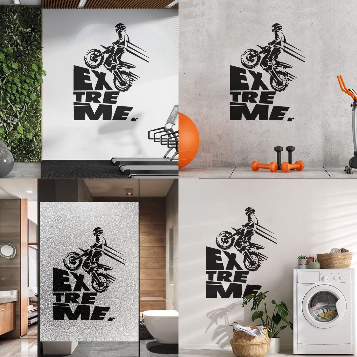 Wall Decals Speed Extreme Sport Motorcycle Biker Riding Multi Color Selection