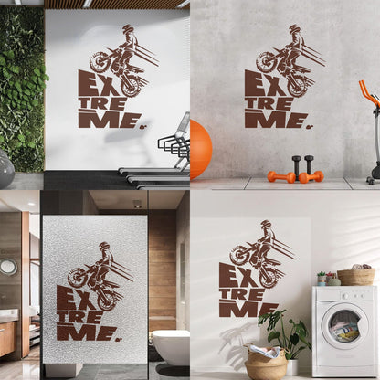 Wall Decals Speed Extreme Sport Motorcycle Biker Riding Multi Color Selection