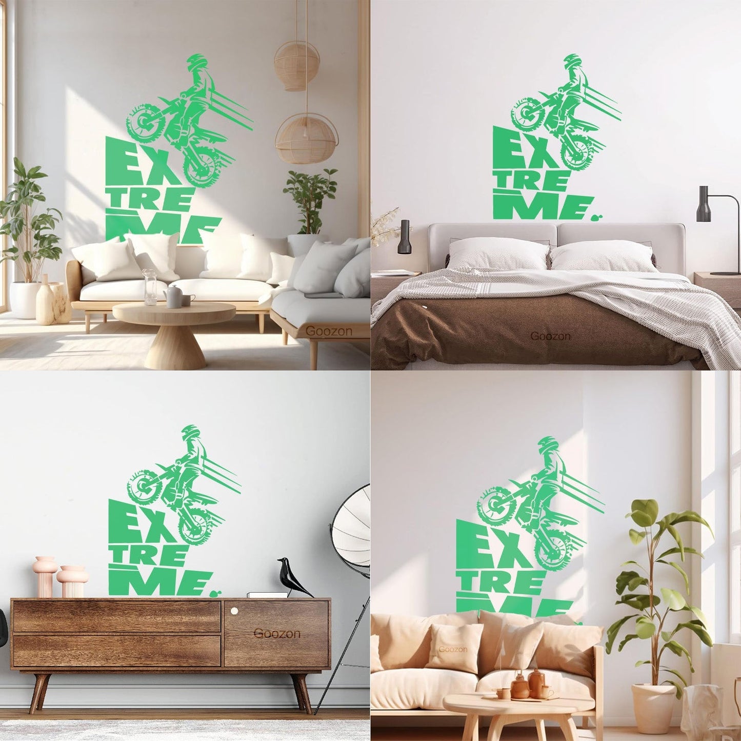 Wall Decals Speed Extreme Sport Motorcycle Biker Riding Multi Color Selection