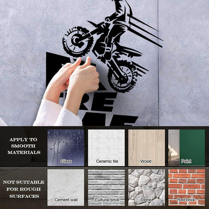 Wall Decals Speed Extreme Sport Motorcycle Biker Riding Multi Color Selection