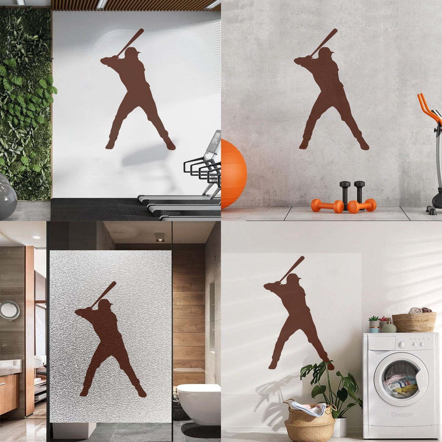 Wall Vinyl Sticker Decor Sport Baseball Man Player Home Team Waterproof