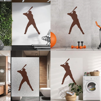 Wall Vinyl Sticker Decor Sport Baseball Man Player Home Team Waterproof