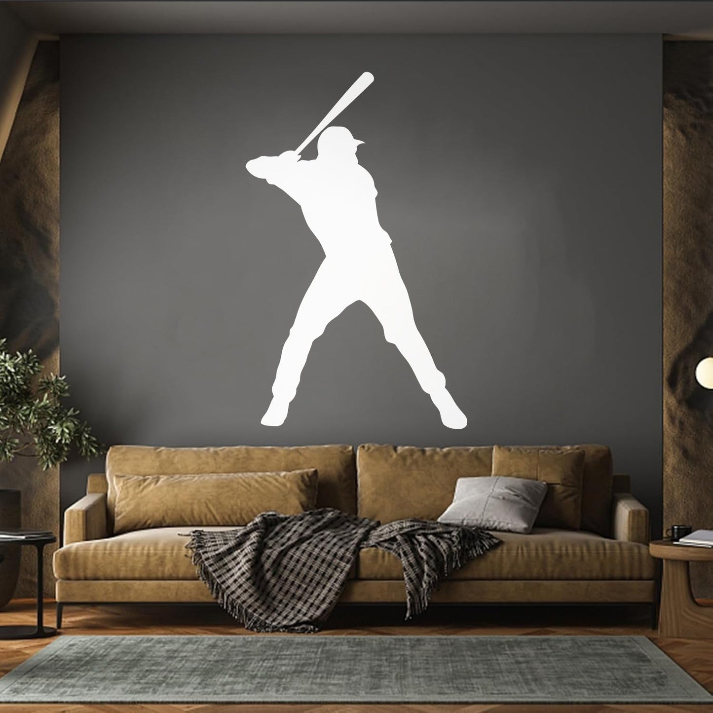 Wall Vinyl Sticker Decor Sport Baseball Man Player Home Team Waterproof