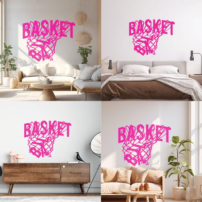 Wall Stickers Sport Basketball Game Sports Ball Hoop Fan Personalized Customization
