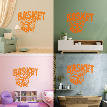 Wall Stickers Sport Basketball Game Sports Ball Hoop Fan Personalized Customization