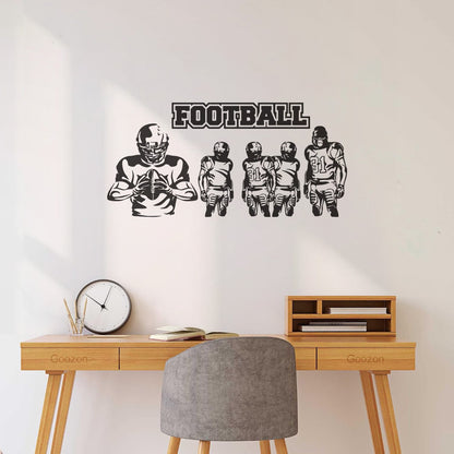 Wall Decals Sport Football Players Gorilla Team Game Removable Without Leaving Glue
