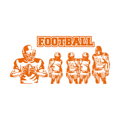 Wall Decals Sport Football Players Gorilla Team Game Removable Without Leaving Glue