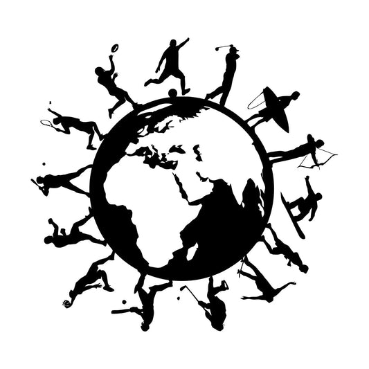 Fine Carving Stickers Sports Healthy Lifestyle Earth Art Mural Painting