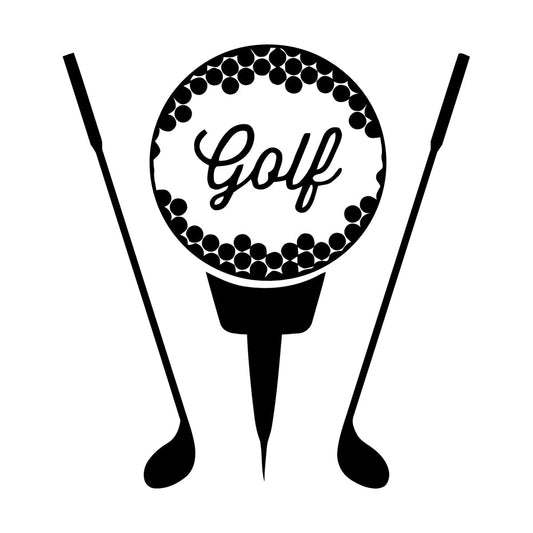 Vinyl Wall Stickers Sports Golf Stick Club Ball Logo Word Player Window Decals