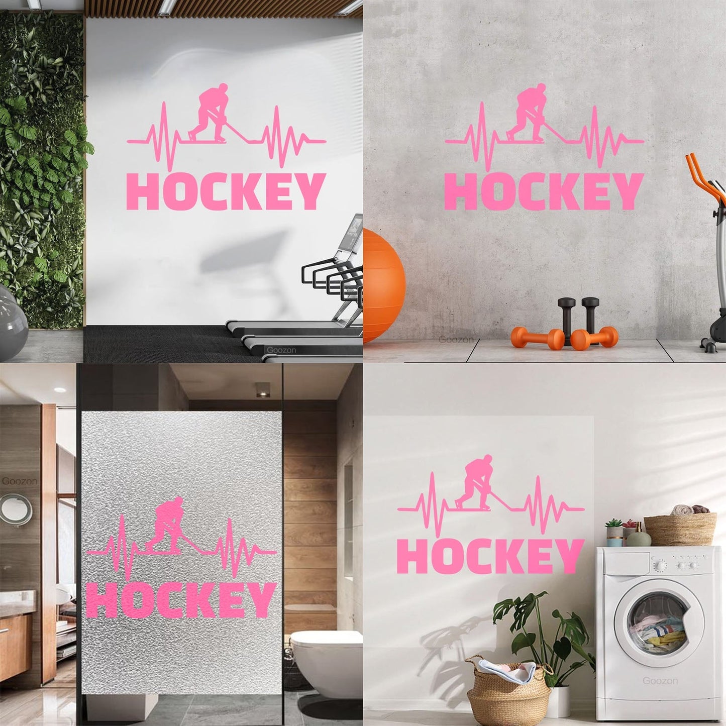 Mural And Wall Vinyl Decal Hockey Player Stick Puck Sports Fan Room Removable Without Leaving Glue