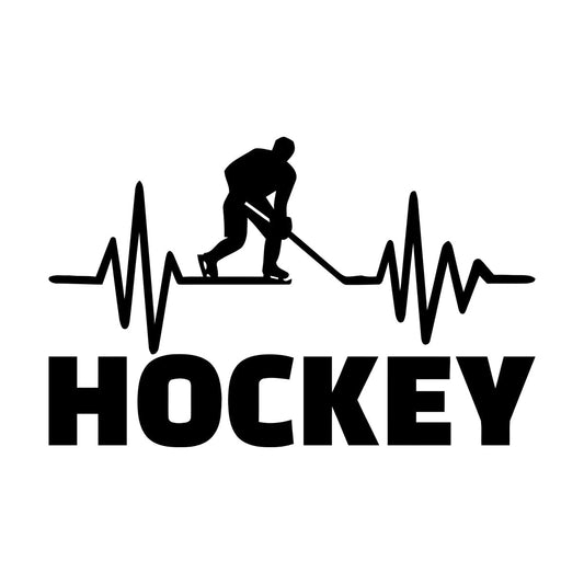 Mural And Wall Vinyl Decal Hockey Player Stick Puck Sports Fan Room Removable Without Leaving Glue