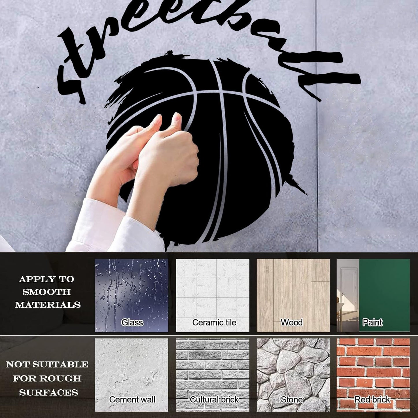 Vinyl Wall Decals Streetball Basketball Sports Teen Car Body Decoration