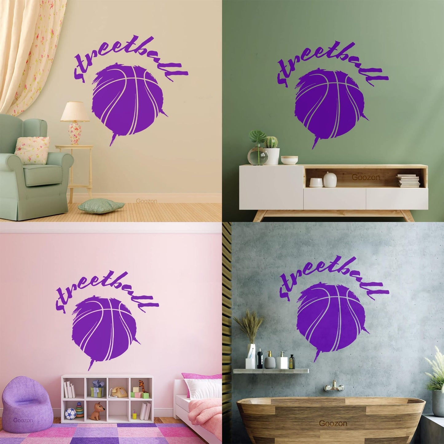 Vinyl Wall Decals Streetball Basketball Sports Teen Car Body Decoration