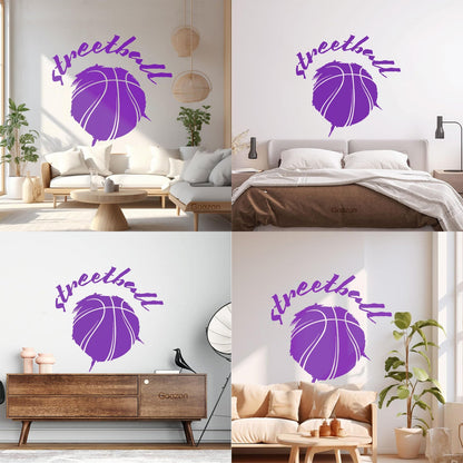 Vinyl Wall Decals Streetball Basketball Sports Teen Car Body Decoration