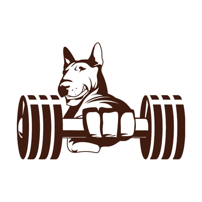 Wall Stickers Paster Paper Strong Dog Athlete Bic Dumbbells Gymnastics Store Decoration