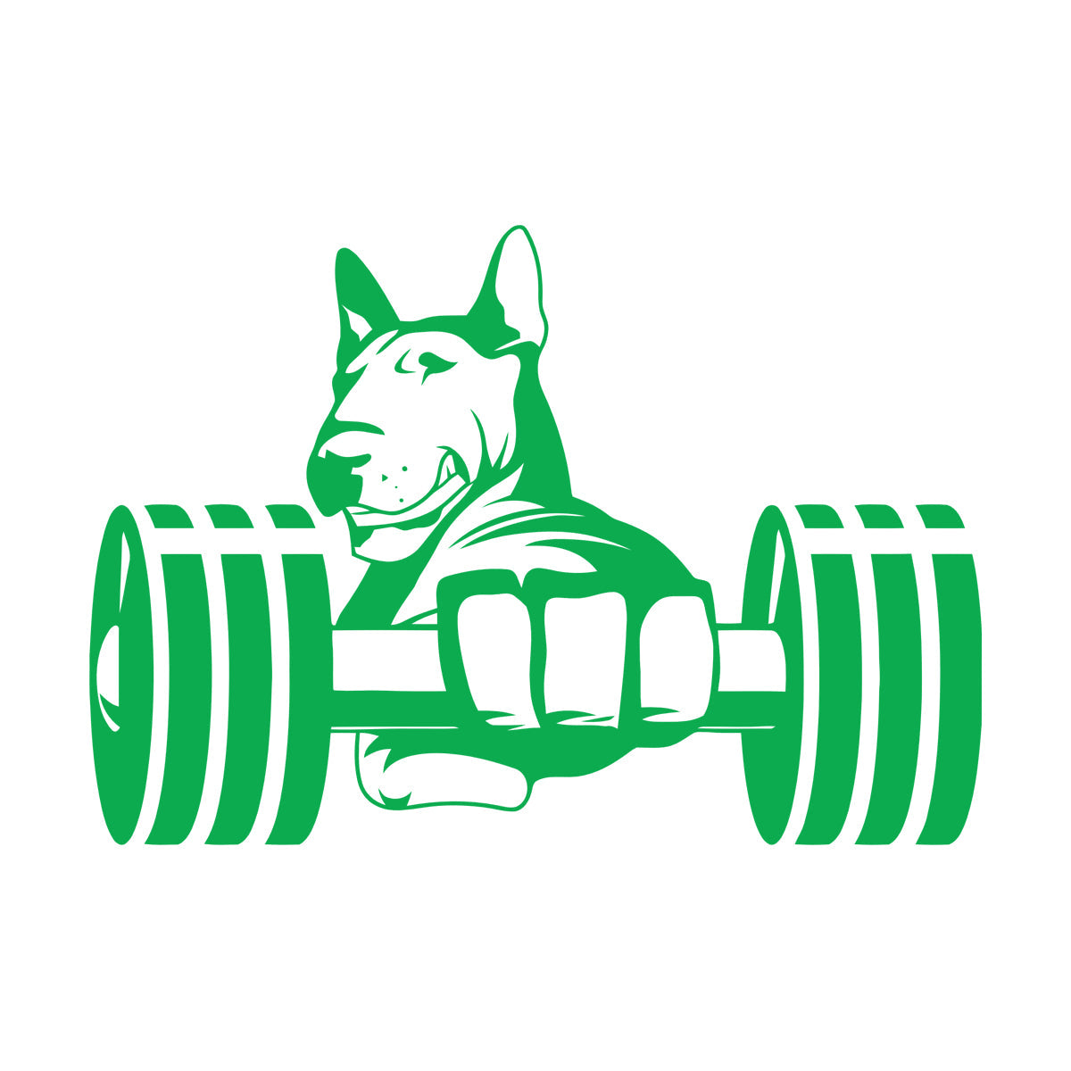 Wall Stickers Paster Paper Strong Dog Athlete Bic Dumbbells Gymnastics Store Decoration